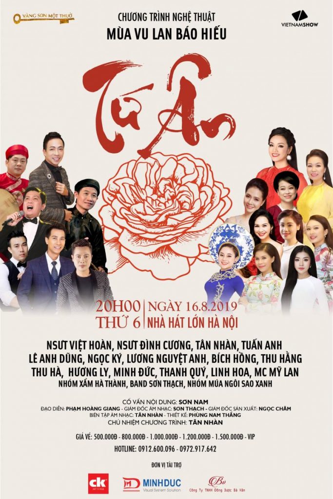 ĐÊM NGHỆ THUẬT “TỨ ÂN” MỪNG MÙA VU LAN BÁO HIẾU